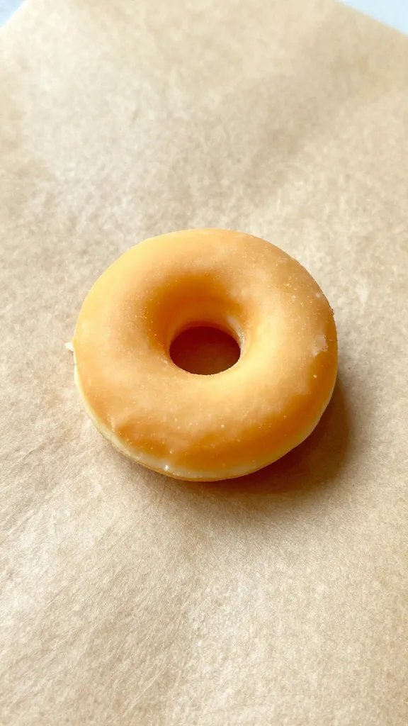 single unglazed mini donut bite on parchment paper
