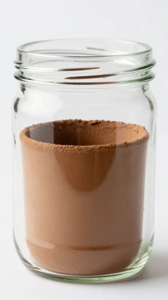 closeup of a single Easter dirt cup in glass jar