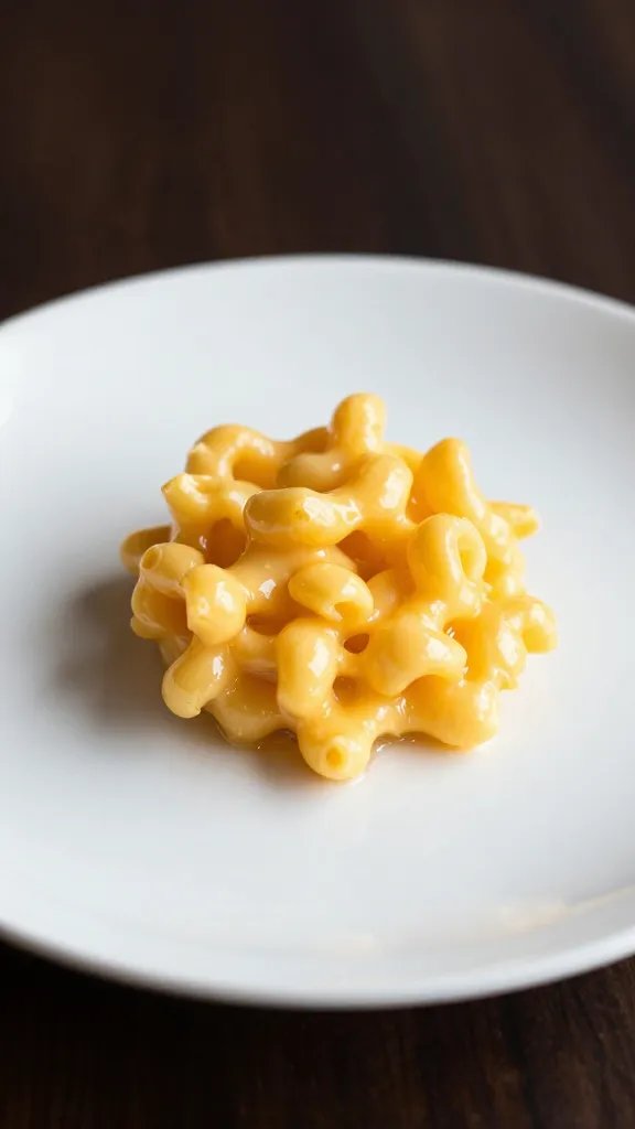 mac and cheese bite on white ceramic plate