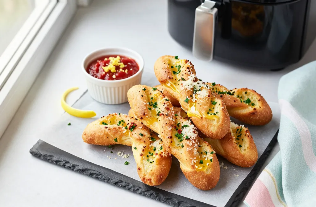 Viral Air Fryer Garlic Bread Twists (Easy Easter Side Dish)
