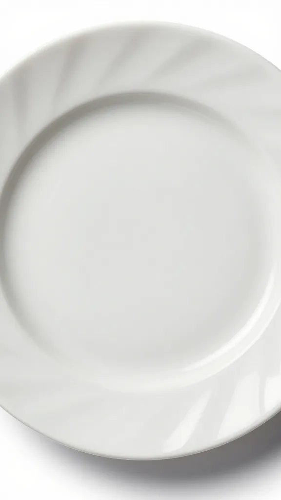 glossy buttered twist on white ceramic plate