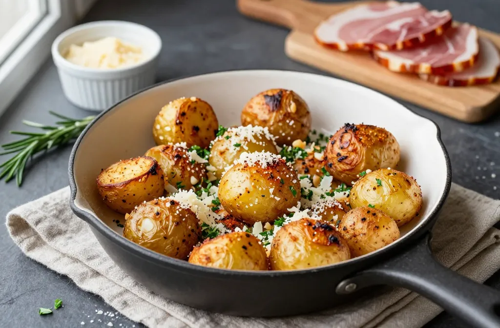 Crispy Air Fryer Parmesan Roasted Potatoes (Easter Dinner Side Dish)