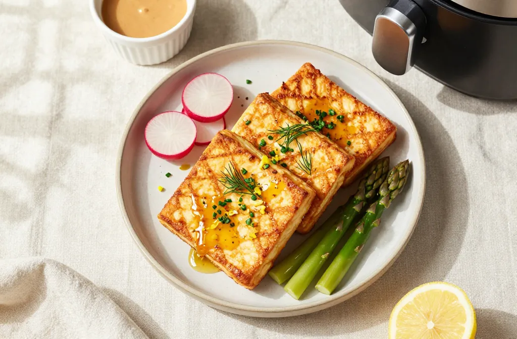 Unbelievably Crunchy Air Fryer Crispy Tofu Steaks (Vegan Easter Dinner Idea)