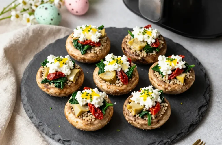 Crave-Worthy Air Fryer Vegetarian Stuffed Portobellos (Easter Dinner Main)
