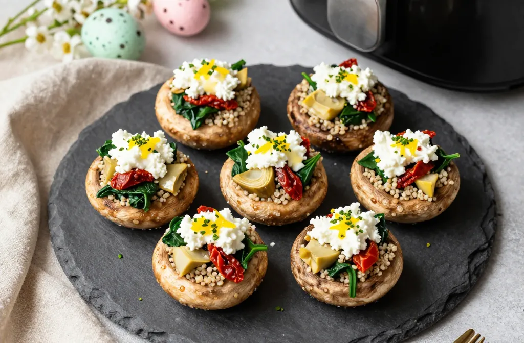 Crave-Worthy Air Fryer Vegetarian Stuffed Portobellos (Easter Dinner Main)