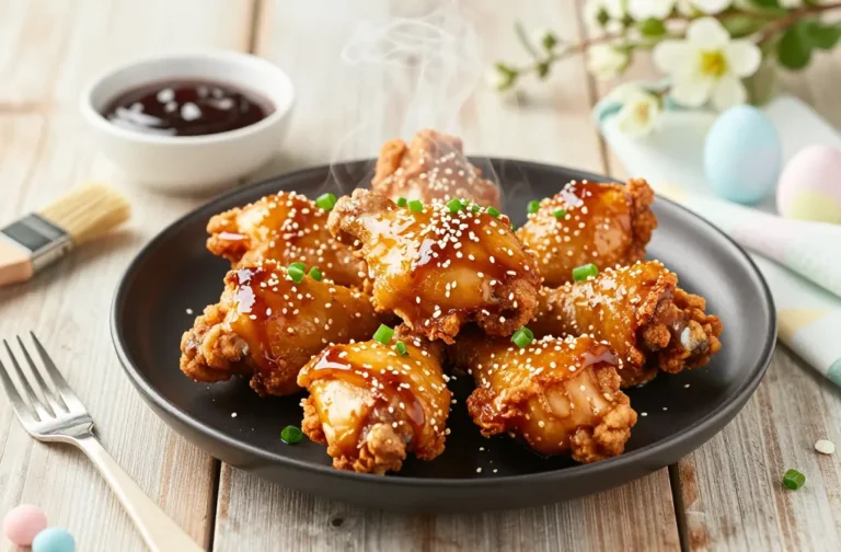 Crispy Crowd-Pleaser Air Fryer Honey Garlic Chicken Thighs (Easy Easter Dinner)