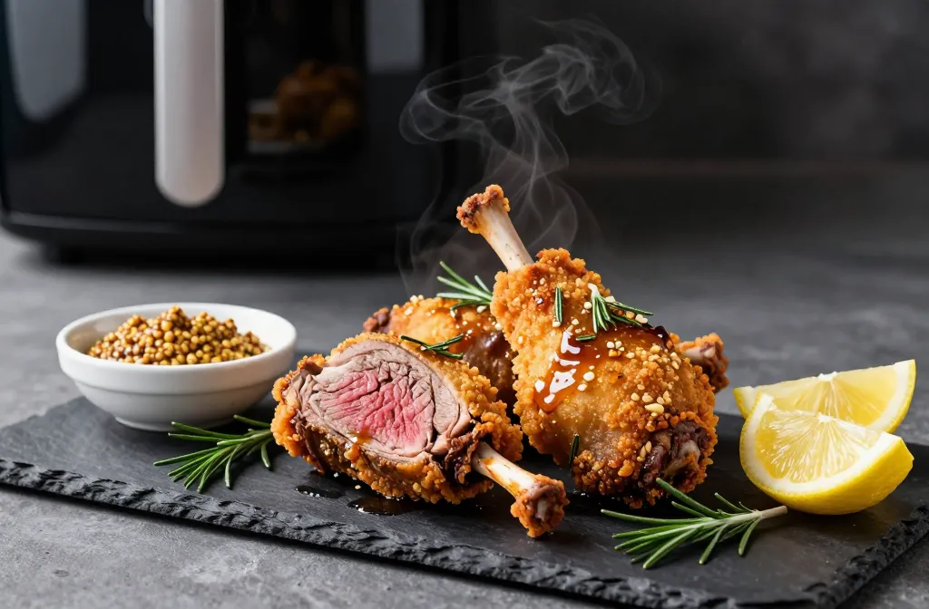 Crispy Juicy Air Fryer Rosemary Dijon Lamb Roast (Small-Batch Easter Dinner)