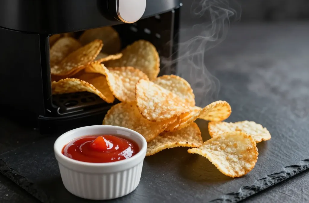 Air Fryer Superhero Cape Crisps with Power-Up Ketchup Pop!