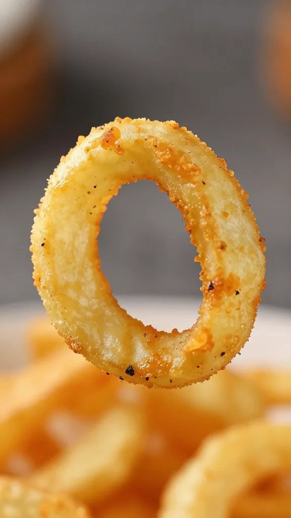 closeup air-fried potato crisp curled like a cape