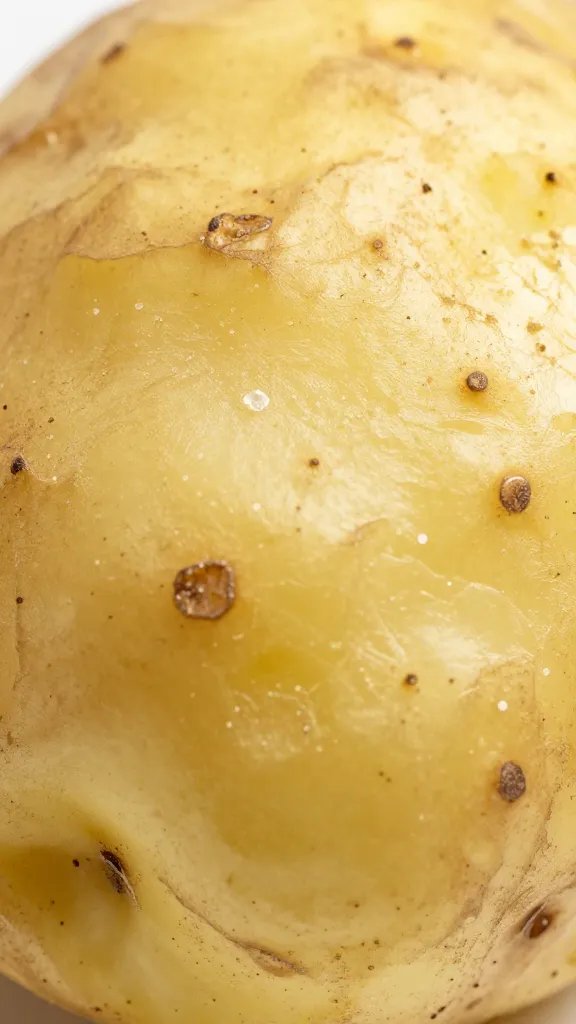 crinkle-cut potato surface macro, salt crystals visible