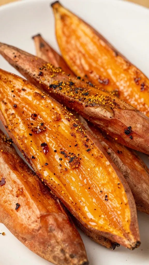 Seasoned sweet potato skin with chili-lime dusting