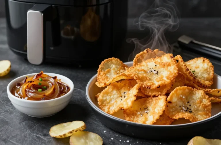 Viral Air Fryer Thick-Cut Crisps with Caramelized Onion Dip Hack
