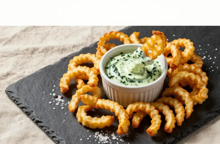 Crispy Air Fryer Curly Fries for Ultimate Spinach Artichoke Dunk