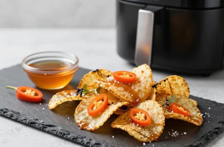 Air Fryer Atomic Habanero Crisps with Honey Fire Cider Madness