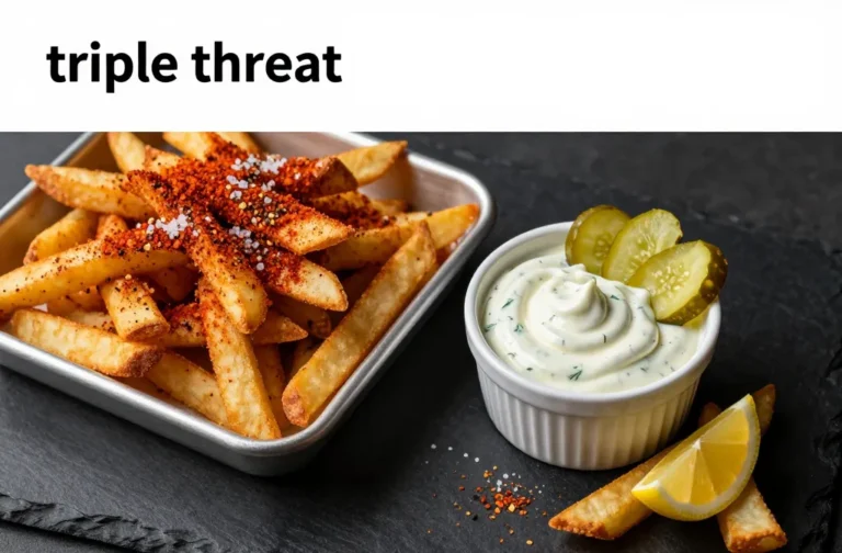 Air Fryer Triple Threat Spice Fries with Pickleback Dip Gone Viral