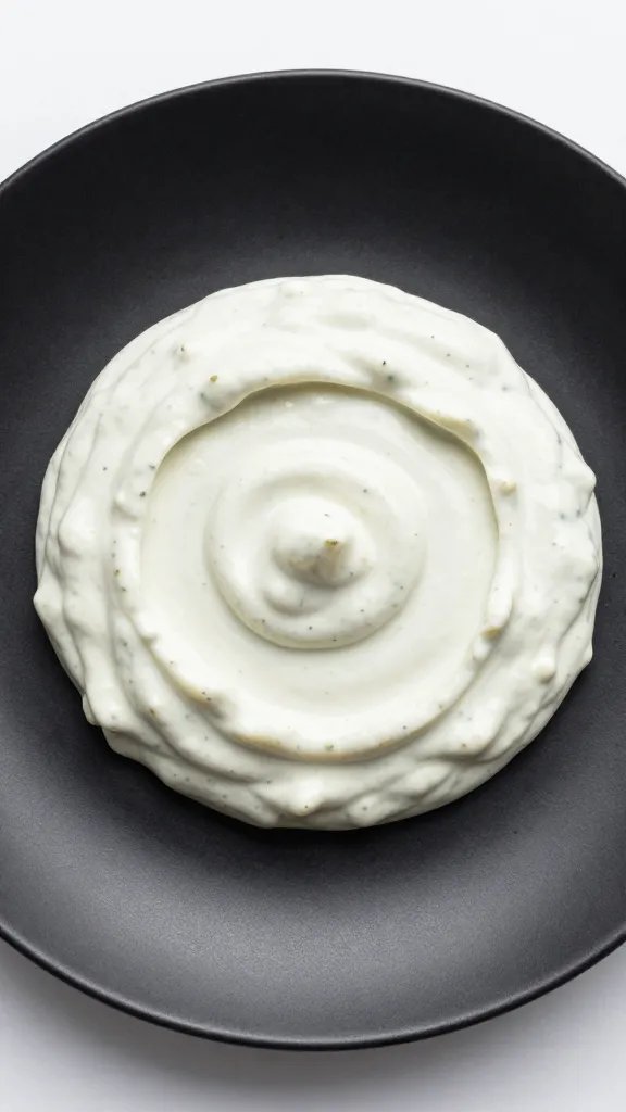 drizzle of pickleback dip on matte black plate