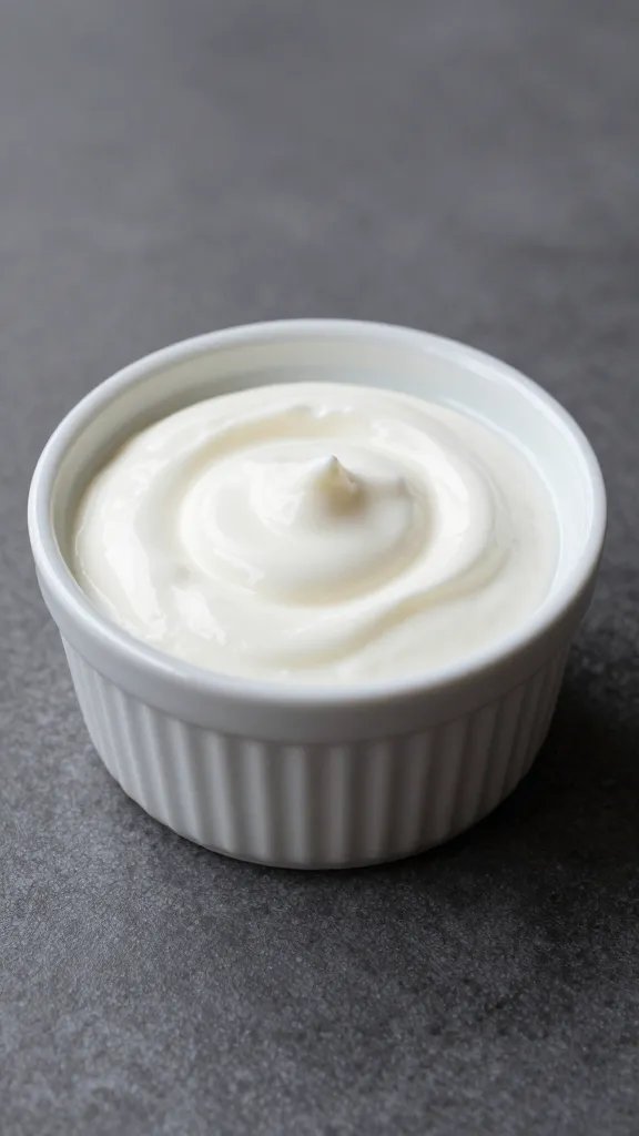 yogurt fire tamer dip in small ceramic ramekin