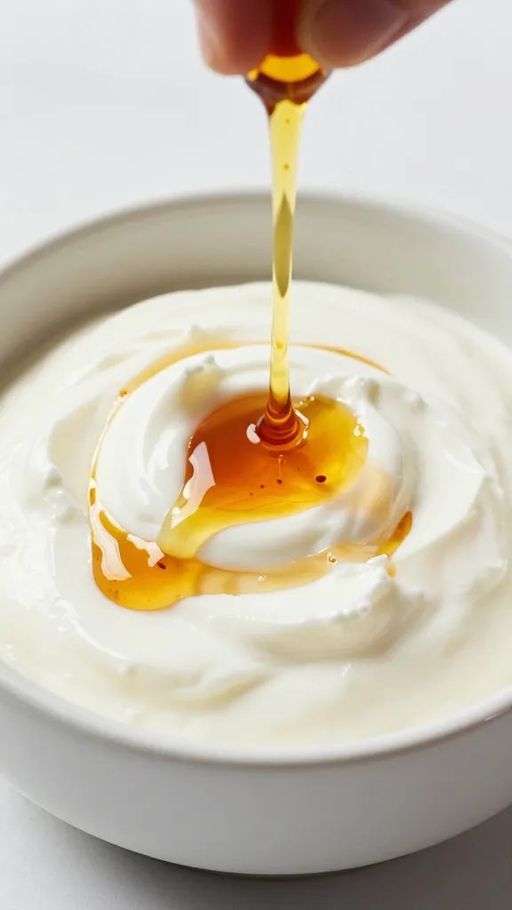 drizzle of chili oil on yogurt dip macro