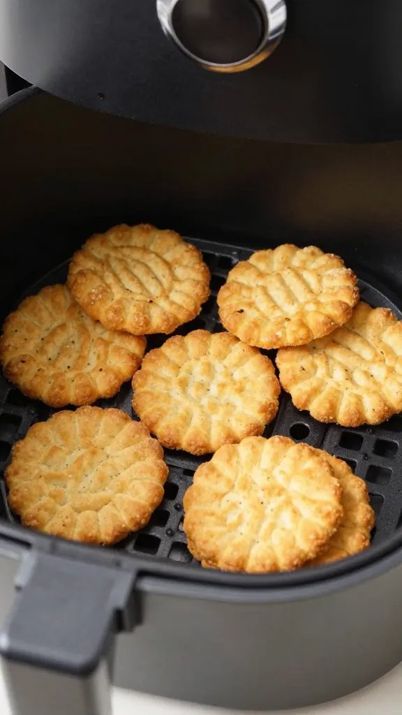 air fryer basket holding single chai crisp