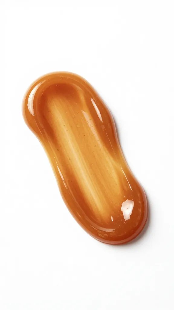 single beet wedge with glossy apple butter swipe