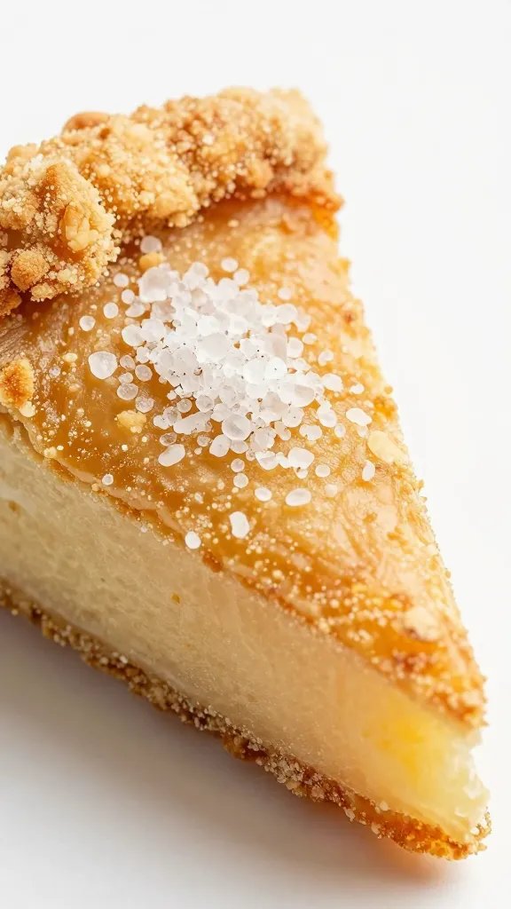 single yam wedge with flaky sea salt, tight closeup