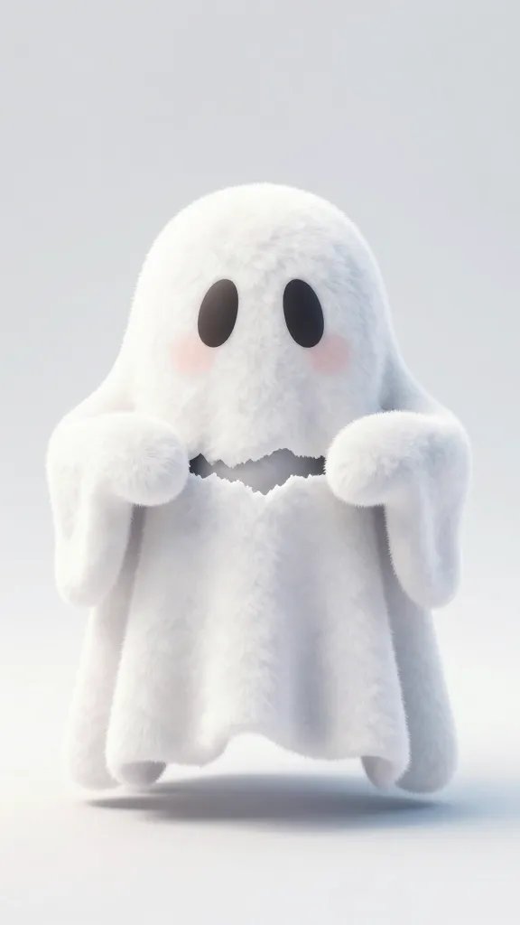 fluffy-centered ghost wedge torn open, steam visible