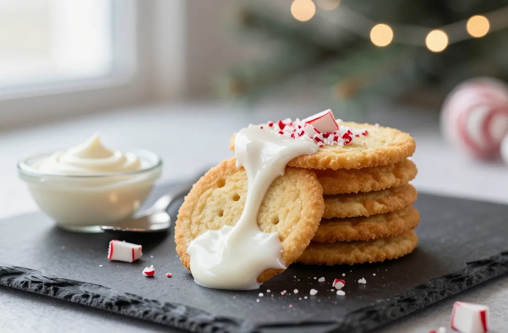 Holiday Magic Air Fryer Peppermint Crisps with White Chocolate Ganache