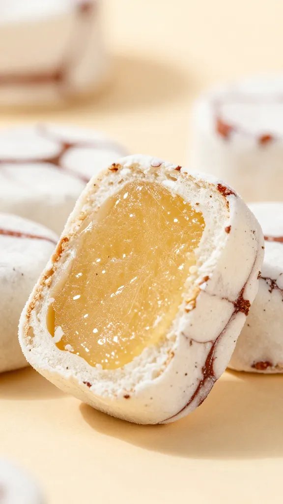 cross-section of peppermint crisp showing tender snap