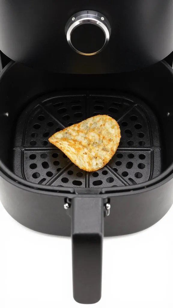 air fryer basket with single crisp chip