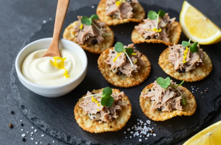 Air Fryer Tuna-Stuffed Crisps with Lemon Aioli Magic