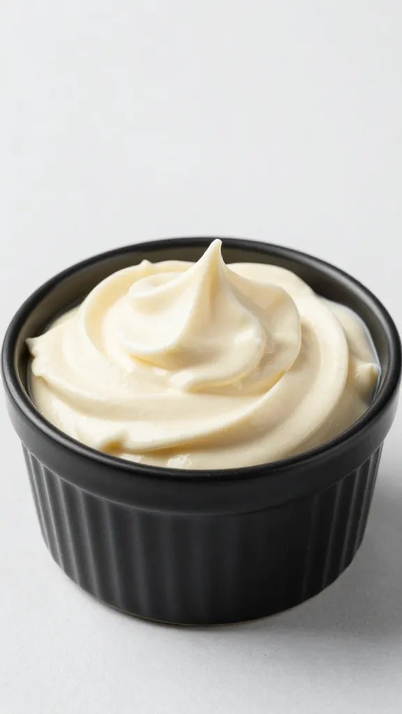 goat cheese dip swirl in matte black ramekin