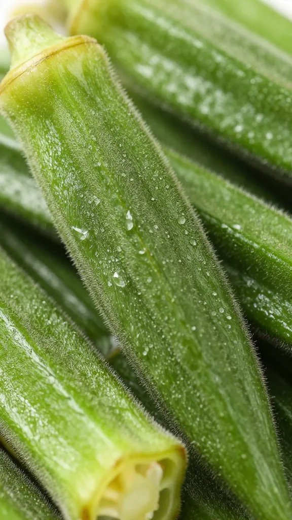 macro shot of shatter-crisp okra chip texture