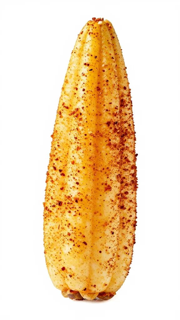 jicama fry dusted with ancho chile, isolated background