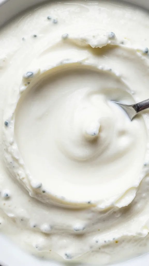 spoonful of tzatziki feta foam, airy texture