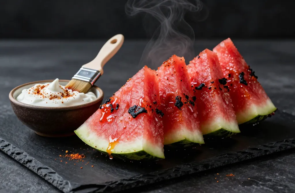 Viral Air Fryer Smoky Watermelon "Ribs" (Wedges) with Alabama White Bbq Dip