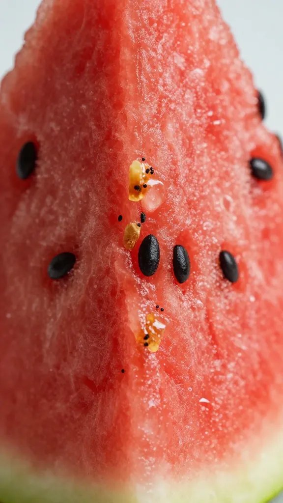 macro shot of seasoned watermelon rind fry texture