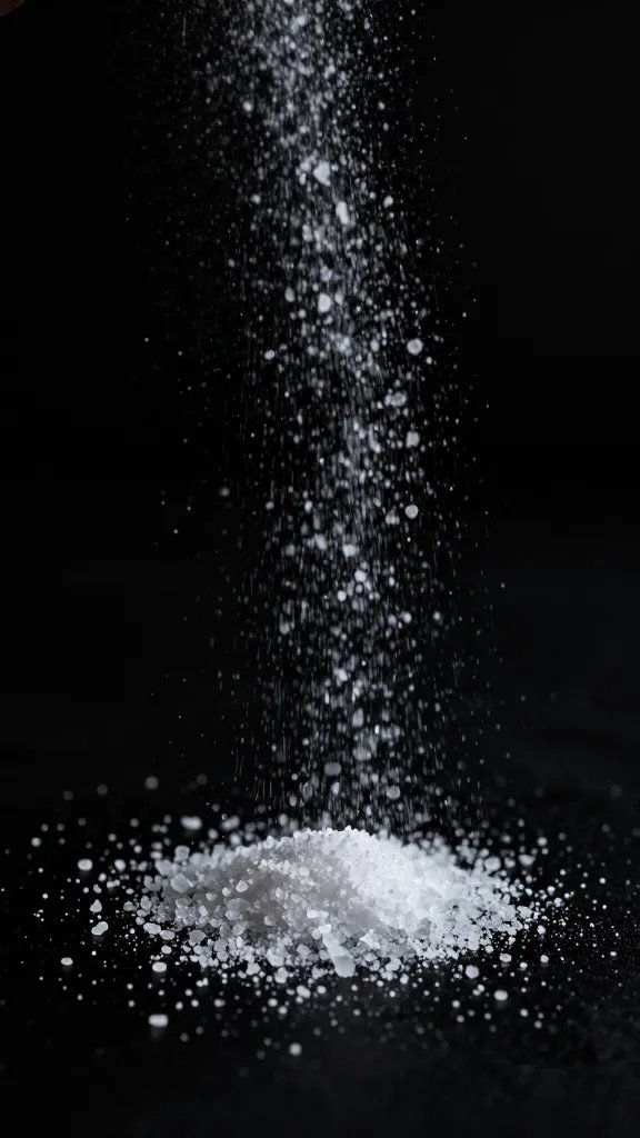 single tender sprinkled with flaky salt, moody lighting