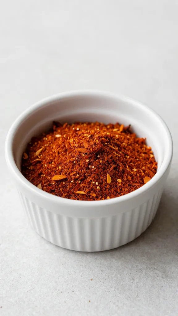 small ramekin of smoked paprika over almond flour