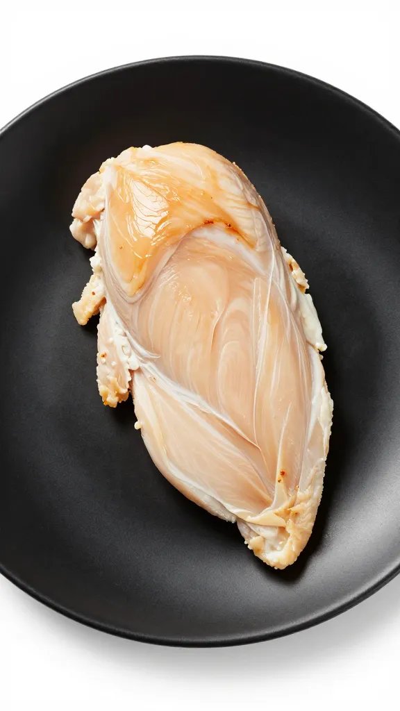 Single plated keto chicken breast on matte black plate