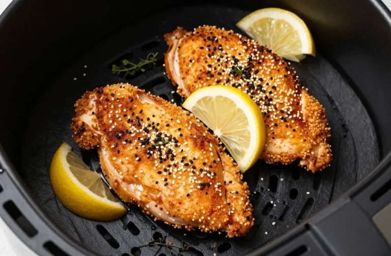 Crispy Sesame-Crusted Air Fryer Keto Chicken Breast