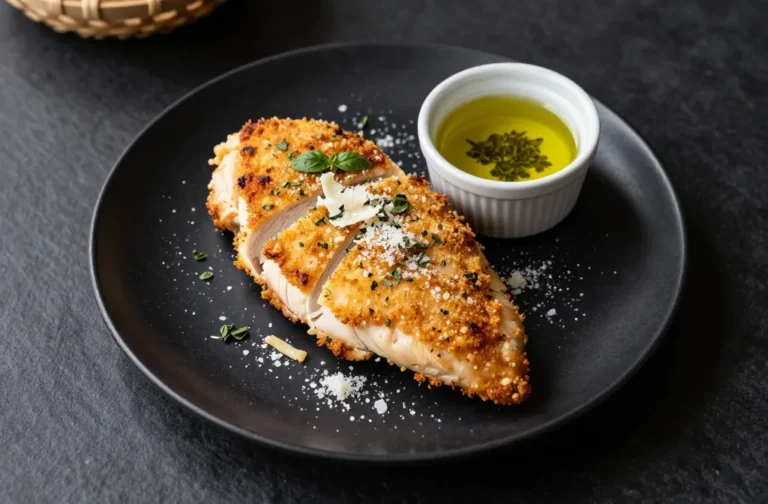 Crispy, Juicy Air Fryer Keto Chicken Breast — Italian Herb Parmesan Crust