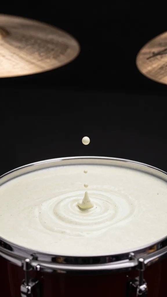 drumette dipped in ranch, drip caught mid-air