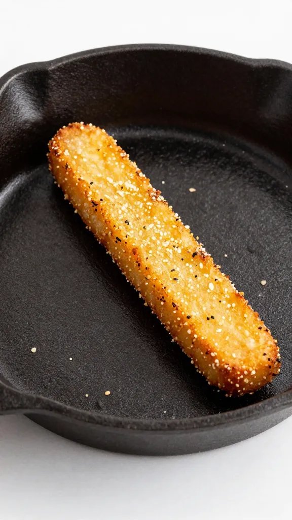 single garlic-parmesan drumette on small cast-iron skillet