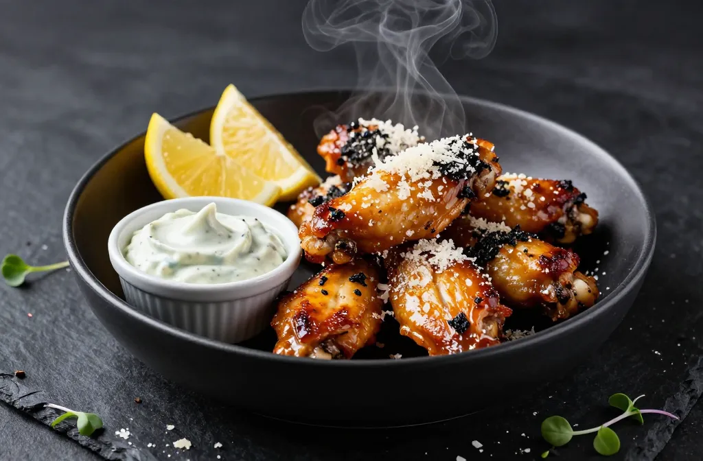 Crispy Black Truffle Parmesan Air Fryer Keto Wings Bliss
