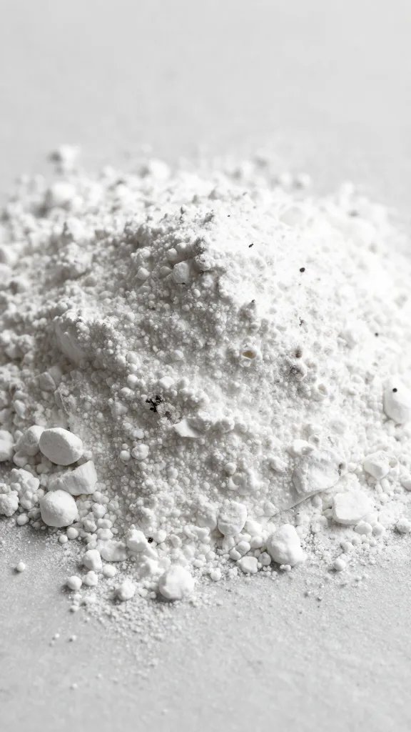single drumette dusted with baking powder, closeup