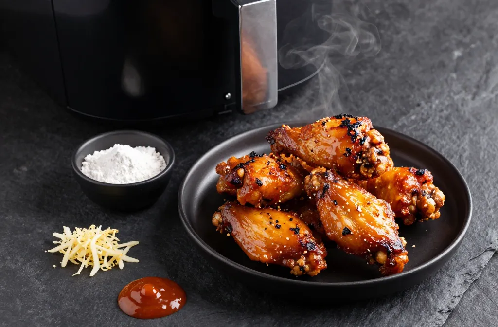 Viral Baking Powder Trick Air Fryer Keto Wings — Extra Crispy