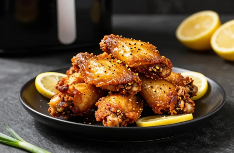 Crispy Air Fryer Lemon Pepper Keto Chicken Wings Fast