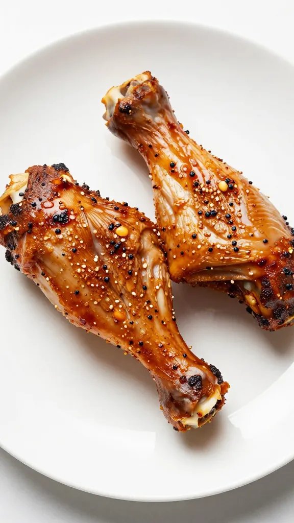 keto spice-rubbed drumstick on white ceramic plate