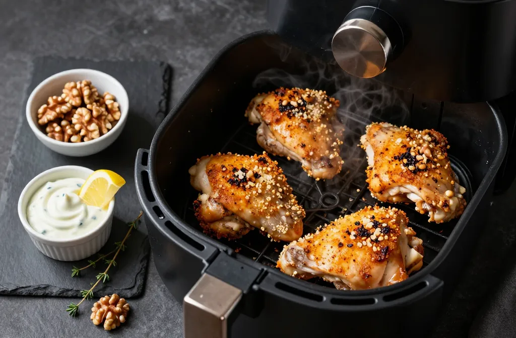 Walnut-Crusted Keto Air Fryer Chicken Thighs That Slap
