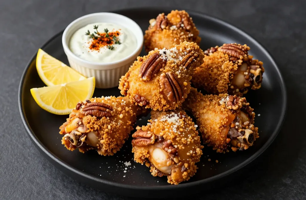 Crispy Pecan-Crusted Keto Air Fryer Chicken Thighs